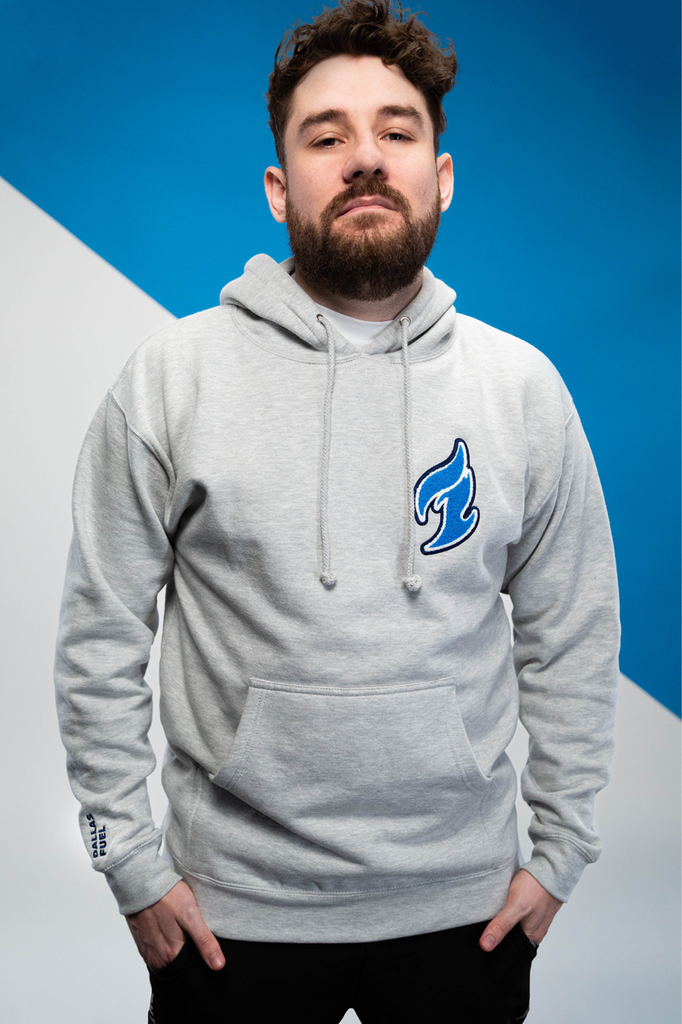 Dallas Fuel Chenille Patch Hoodie - Grey with Tazmo Modeling